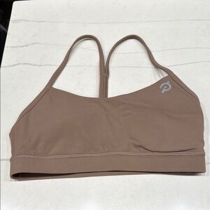 Peloton x Lululemon Y Flow Brown Taupe Taupetastic Sports Bra Size 6
